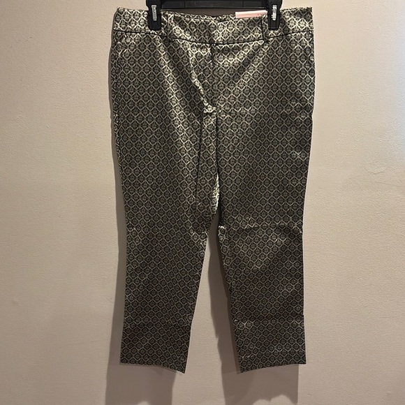 Ann Taylor Factory Black and Gray Patterned Womens Pants size 12P - Picture 1 of 4